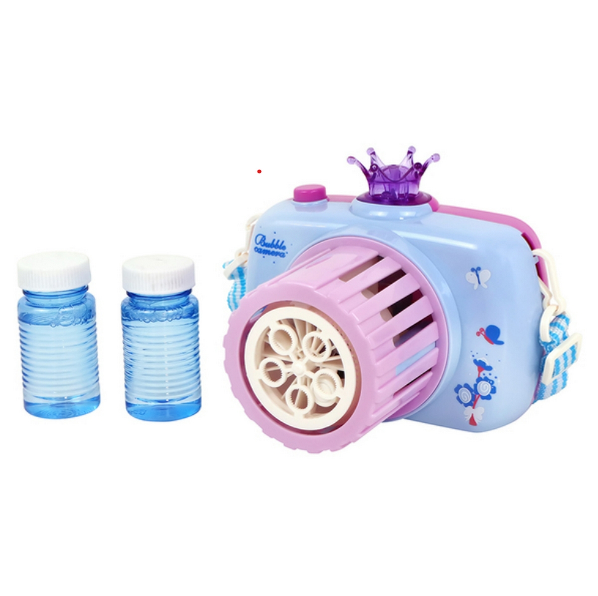 Cámara Burbujas Automática Juguete Para Niñas + Liquido Violeta